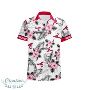 Atlanta Braves Tropical Floral Logo Hawaiian Shirt Product Photo 2