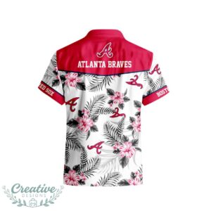 Atlanta Braves Tropical Floral Logo Hawaiian Shirt Product Photo 3