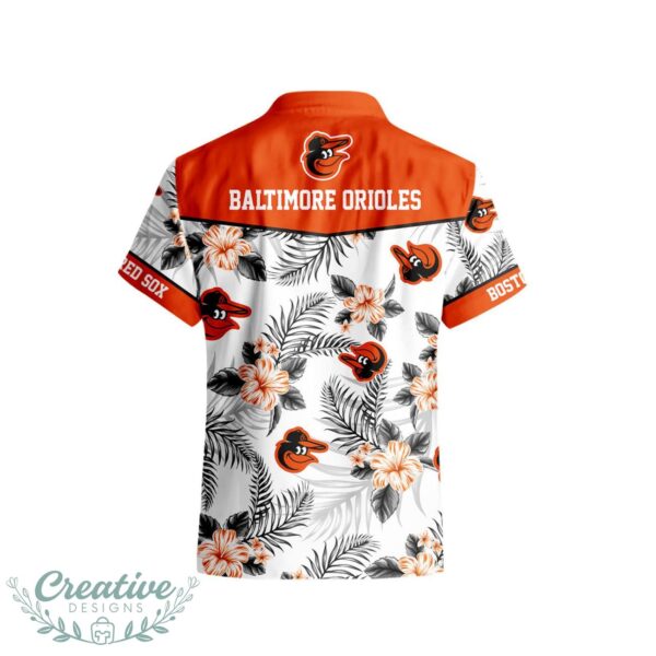 Baltimore Orioles Tropical Floral Logo Hawaiian Shirt Product Photo 3