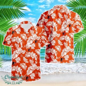 Baltimore Orioles Tropical Leaf 3D Printed Hawaiian Shirt Beach Team Gift Product Photo 1