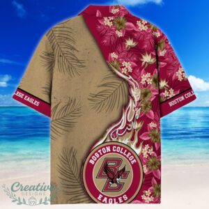 Boston College Eagles Tropical Style Fireball Custom Name Hawaiian Shirt Product Photo 3