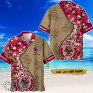 Boston College Eagles Tropical Style Fireball Custom Name Hawaiian Shirt Product Photo 1