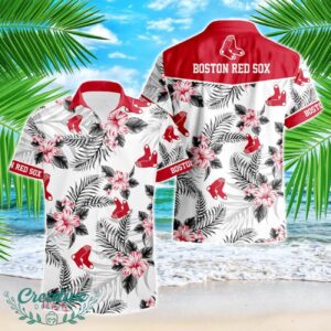 Boston Red Sox Tropical Floral Logo Hawaiian Shirt Product Photo 1