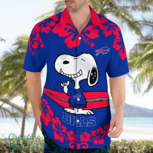 Buffalo Bills Flower Cute Snoopy Smile Hawaiian Shirt Summer Gift Product Photo 2