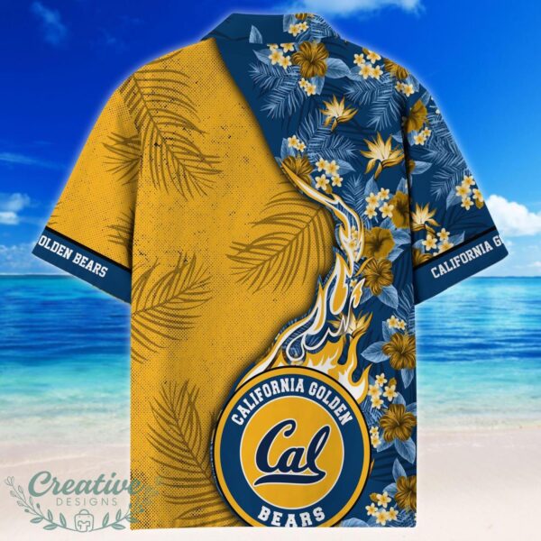 California Golden Bears Tropical Style Fireball Custom Name Hawaiian Shirt Product Photo 3