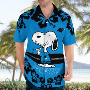 Carolina Panthers Flower Cute Snoopy Smile Hawaiian Shirt Summer Gift Product Photo 2