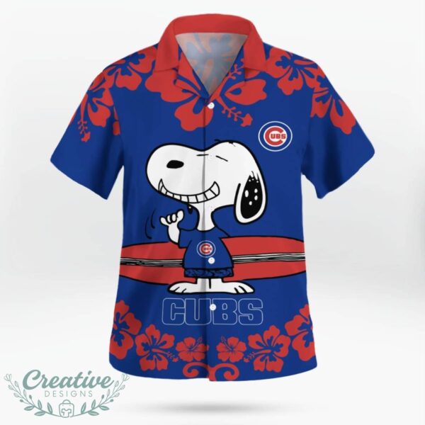 Chicago Cubs Flower Cute Snoopy Smile Hawaiian Shirt Summer Gift Product Photo 3