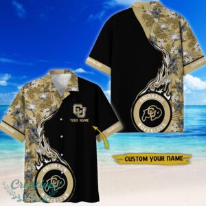 Colorado Buffaloes Tropical Style Fireball Custom Name Hawaiian Shirt Product Photo 1