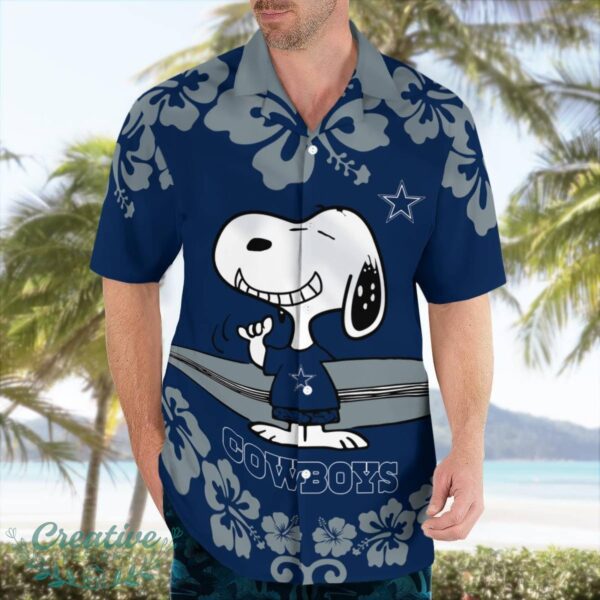 Dallas Cowboys Flower Cute Snoopy Smile Hawaiian Shirt Summer Gift Product Photo 2