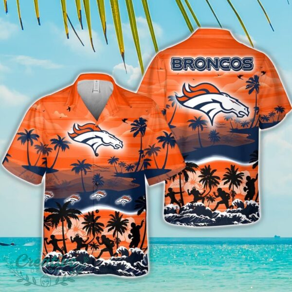 Denver Broncos Tropical Hawaiian Shirt Beach Funny Gift For Men And Women Product Photo 1