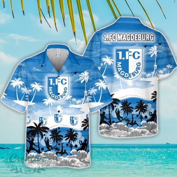 FC Magdeburg Tropical Hawaiian Shirt Beach Funny Gift For Men And Women Product Photo 1