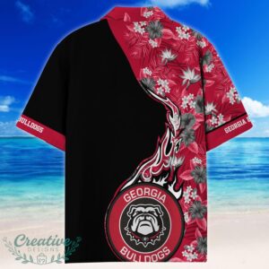 Georgia Bulldogs Tropical Style Fireball Custom Name Hawaiian Shirt Product Photo 3