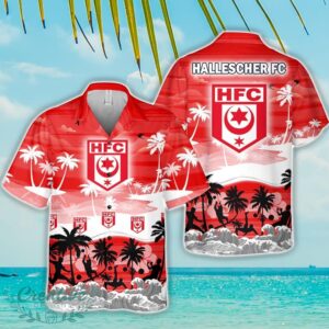 Hallescher FC Tropical Hawaiian Shirt Beach Funny Gift For Men And Women Product Photo 1