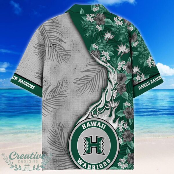 Hawaii Rainbow Warriors Tropical Style Fireball Custom Name Hawaiian Shirt Product Photo 3