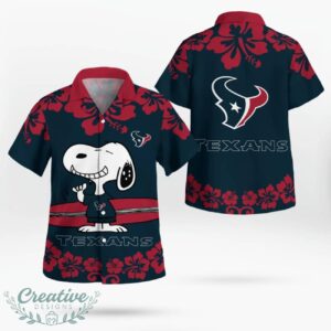 Houston Texans Flower Cute Snoopy Smile Hawaiian Shirt Summer Gift Product Photo 4