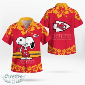 Kansas City Chiefs Flower Cute Snoopy Smile Hawaiian Shirt Summer Gift Product Photo 4