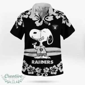 Las Vegas Raiders Flower Cute Snoopy Smile Hawaiian Shirt Summer Gift Product Photo 3