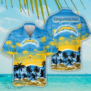 Los Angeles Chargers Tropical Hawaiian Shirt Beach Funny Gift For Men And Women Product Photo 1