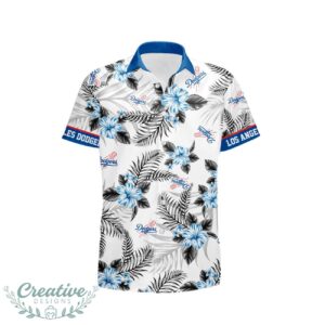 Los Angeles Dodgers Tropical Floral Logo Hawaiian Shirt Product Photo 2