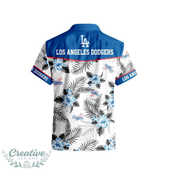 Los Angeles Dodgers Tropical Floral Logo Hawaiian Shirt Product Photo 3