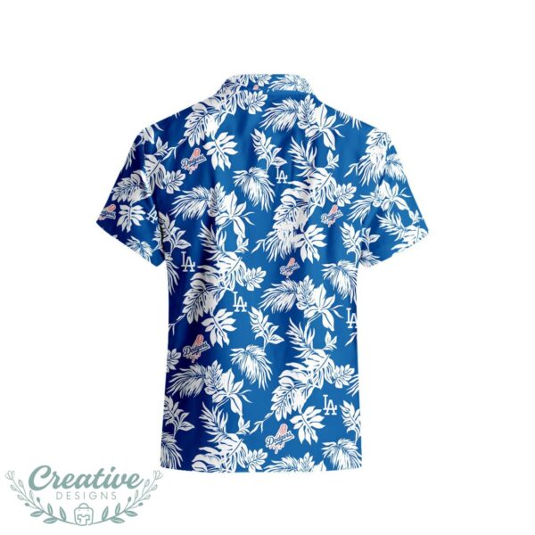 Los Angeles Dodgers Tropical Leaf 3D Printed Hawaiian Shirt Beach Team Gift Product Photo 3