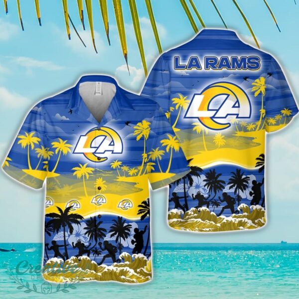 Los Angeles Rams Tropical Hawaiian Shirt Beach Funny Gift For Men And Women Product Photo 1