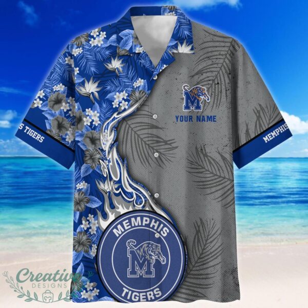 Memphis Tigers Tropical Style Fireball Custom Name Hawaiian Shirt Product Photo 2