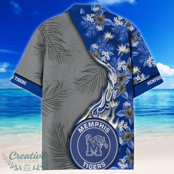 Memphis Tigers Tropical Style Fireball Custom Name Hawaiian Shirt Product Photo 3