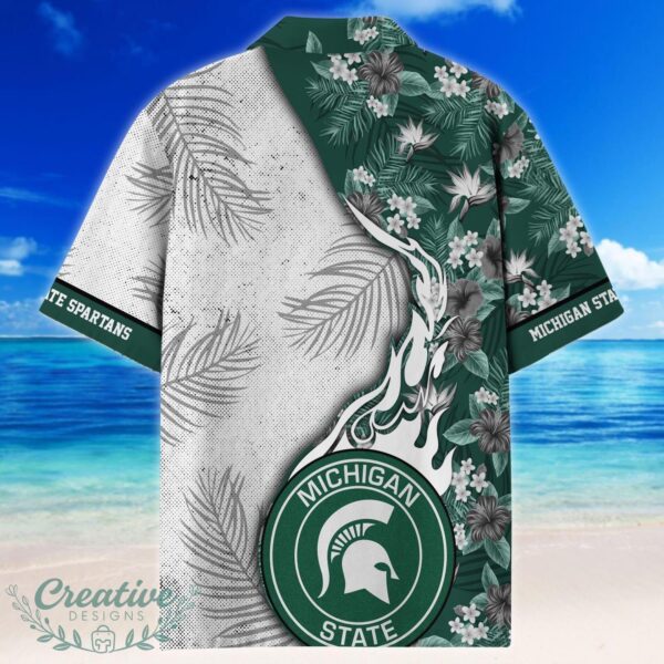 Michigan State Spartans Tropical Style Fireball Custom Name Hawaiian Shirt Product Photo 3