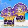Minnesota Vikings Big Logo Waves Pattern Tropical Hawaiian Shirt Product Photo 1