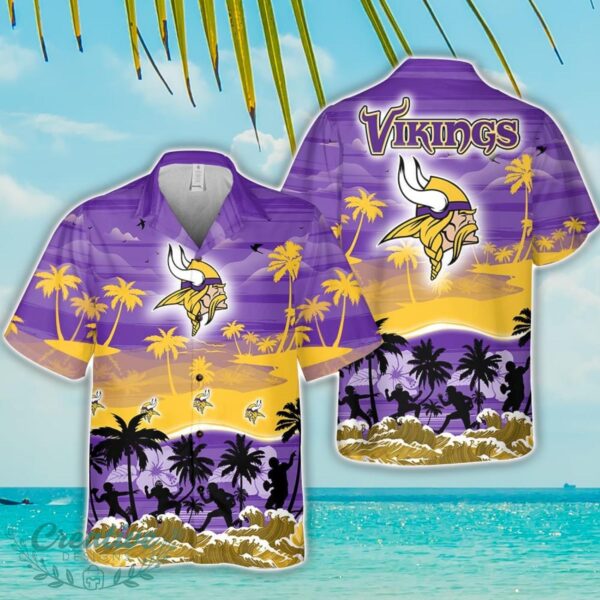 Minnesota Vikings Tropical Hawaiian Shirt Beach Funny Gift For Men And Women Product Photo 1