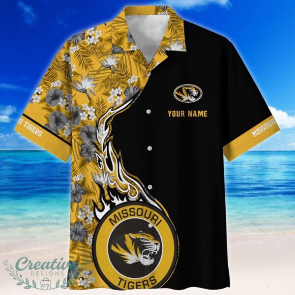 Missouri Tigers Tropical Style Fireball Custom Name Hawaiian Shirt Product Photo 2