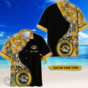 Missouri Tigers Tropical Style Fireball Custom Name Hawaiian Shirt Product Photo 1