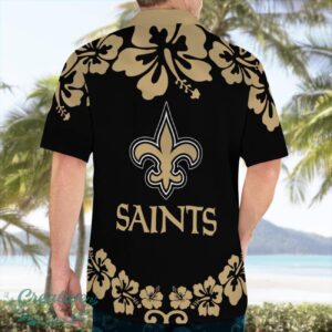 New Orleans Saints Flower Cute Snoopy Smile Hawaiian Shirt Summer Gift Product Photo 4