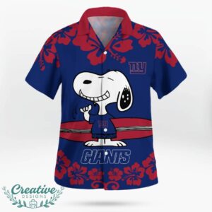 New York Giants Flower Cute Snoopy Smile Hawaiian Shirt Summer Gift Product Photo 3