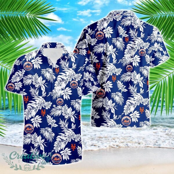 New York Mets Tropical Leaf 3D Printed Hawaiian Shirt Beach Team Gift Product Photo 1