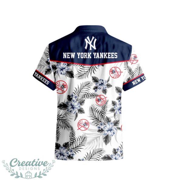 New York Yankees Tropical Floral Logo Hawaiian Shirt Product Photo 3