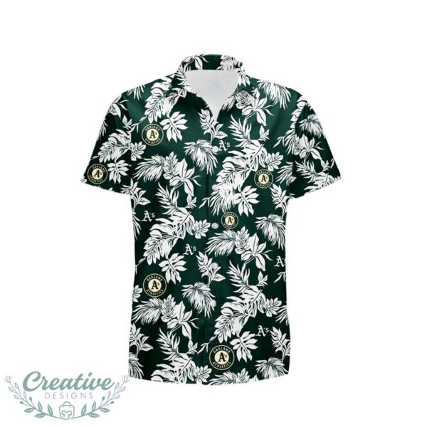 Oakland Athletics Tropical Leaf 3D Printed Hawaiian Shirt Beach Team Gift Product Photo 2