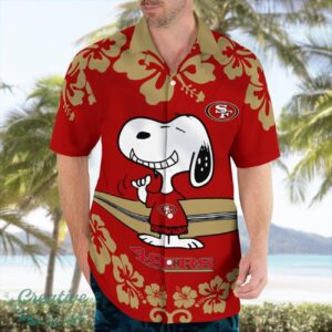 San Francisco 49ers Flower Cute Snoopy Smile Hawaiian Shirt Summer Gift Product Photo 2