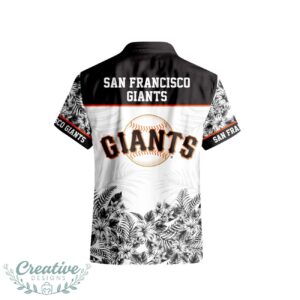 San Francisco Giants Hibiscus Plumeria Flower 3D Printed Hawaiian Shirt Product Photo 3