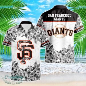 San Francisco Giants Hibiscus Plumeria Flower 3D Printed Hawaiian Shirt Product Photo 1