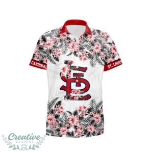 St. Louis Cardinals Hibiscus Plumeria Flower 3D Printed Hawaiian Shirt Product Photo 2