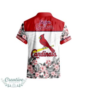 St. Louis Cardinals Hibiscus Plumeria Flower 3D Printed Hawaiian Shirt Product Photo 3