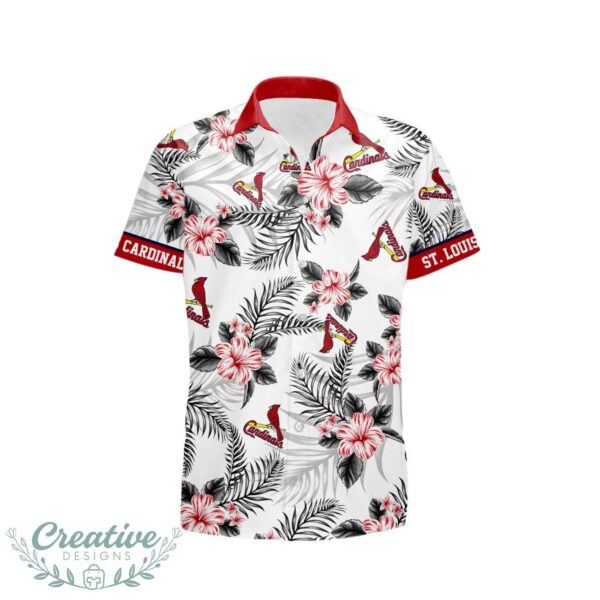 St. Louis Cardinals Tropical Floral Logo Hawaiian Shirt Product Photo 2