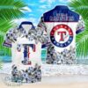 Texas Rangers Hibiscus Plumeria Flower 3D Printed Hawaiian Shirt Product Photo 1