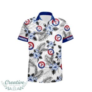 Texas Rangers Tropical Floral Logo Hawaiian Shirt Product Photo 2