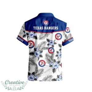 Texas Rangers Tropical Floral Logo Hawaiian Shirt Product Photo 3