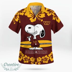 Washington Commanders Flower Cute Snoopy Smile Hawaiian Shirt Summer Gift Product Photo 3