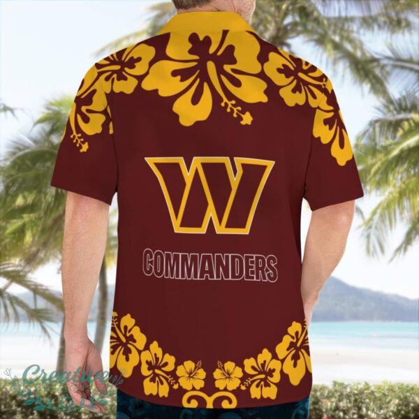 Washington Commanders Flower Cute Snoopy Smile Hawaiian Shirt Summer Gift Product Photo 4