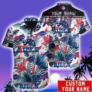 Buffalo Bills NFL Team Aloha Hawaiian Shirt Custom Name For Fans Product Photo 1